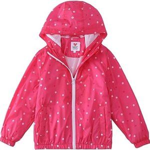 M2C Girls Boys Hooded Lightweight Printed Windbreaker Jacket